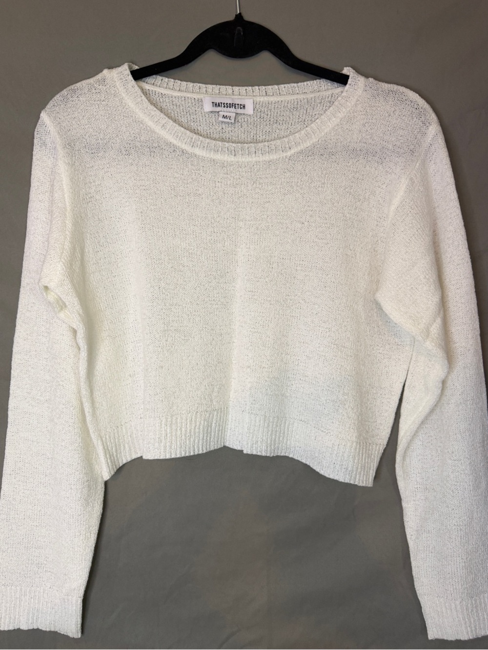 That’s So Fetch- White Cropped Sweater